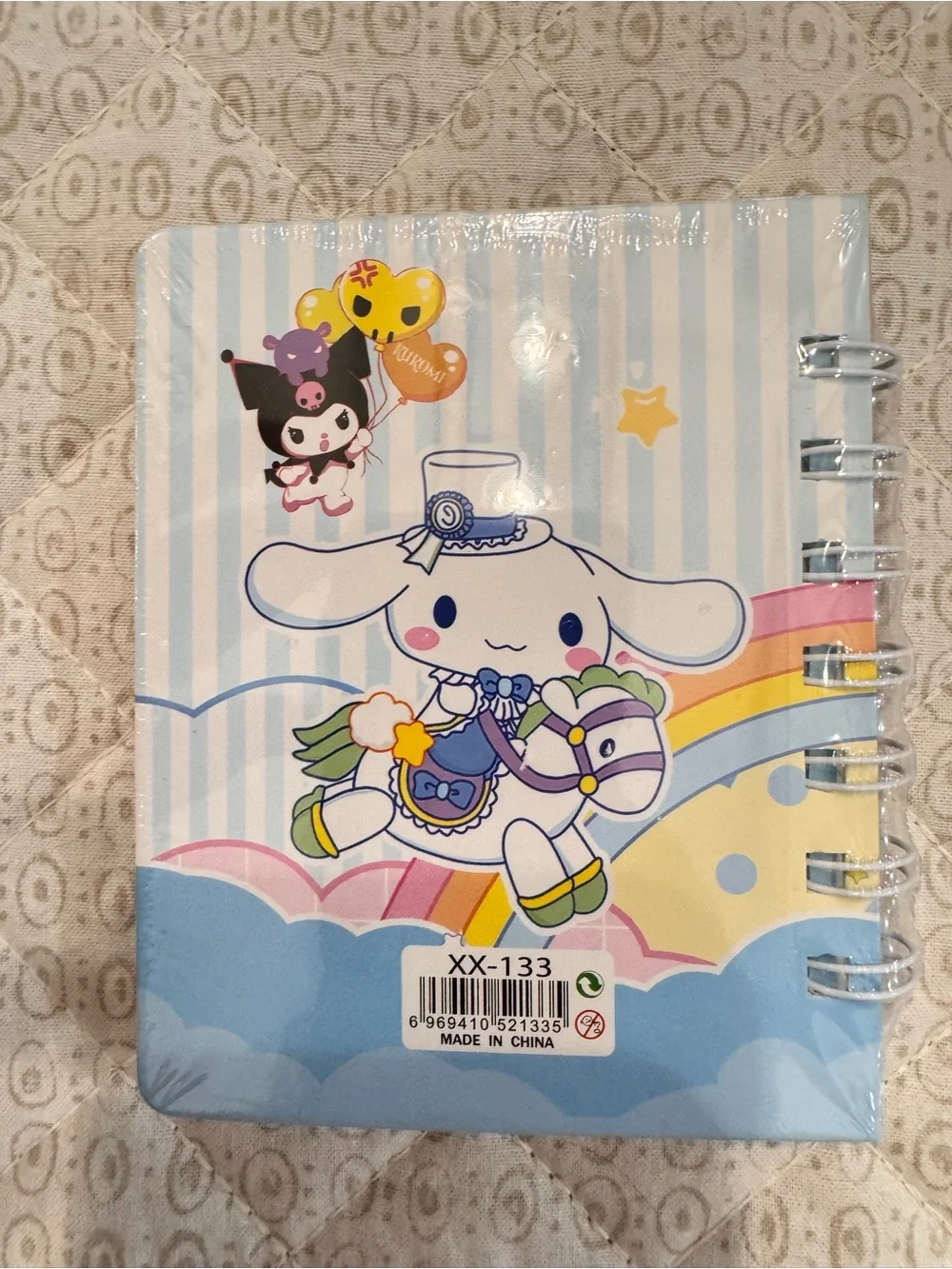 Sanrio Cinnamoroll Pastel Blue & Yellow Spiral Party Notebook